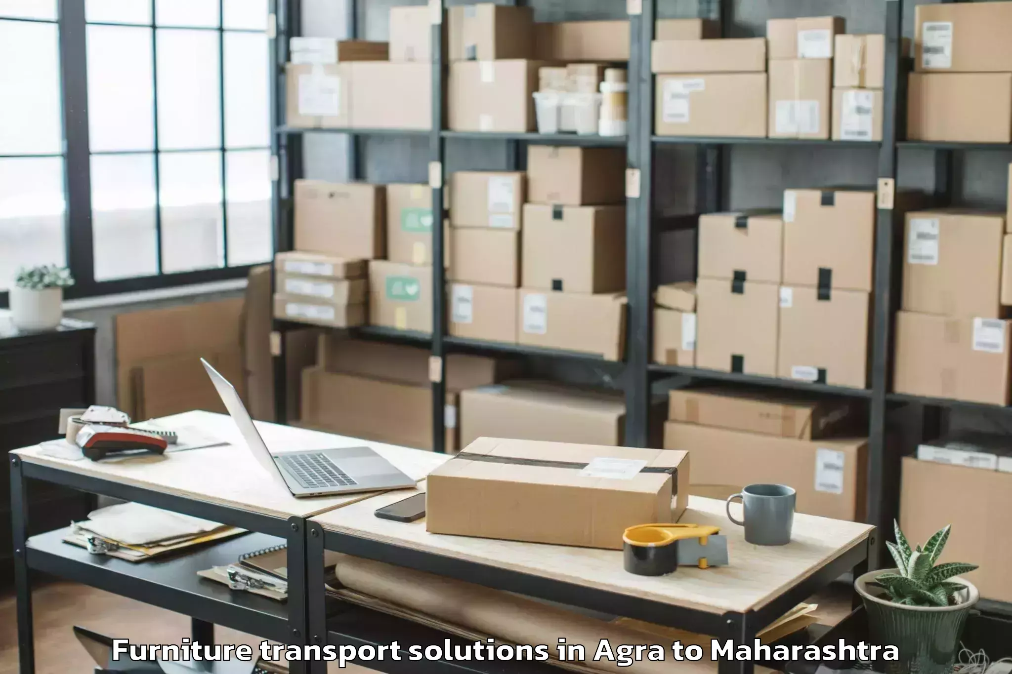 Trusted Agra to Nevasa Furniture Transport Solutions